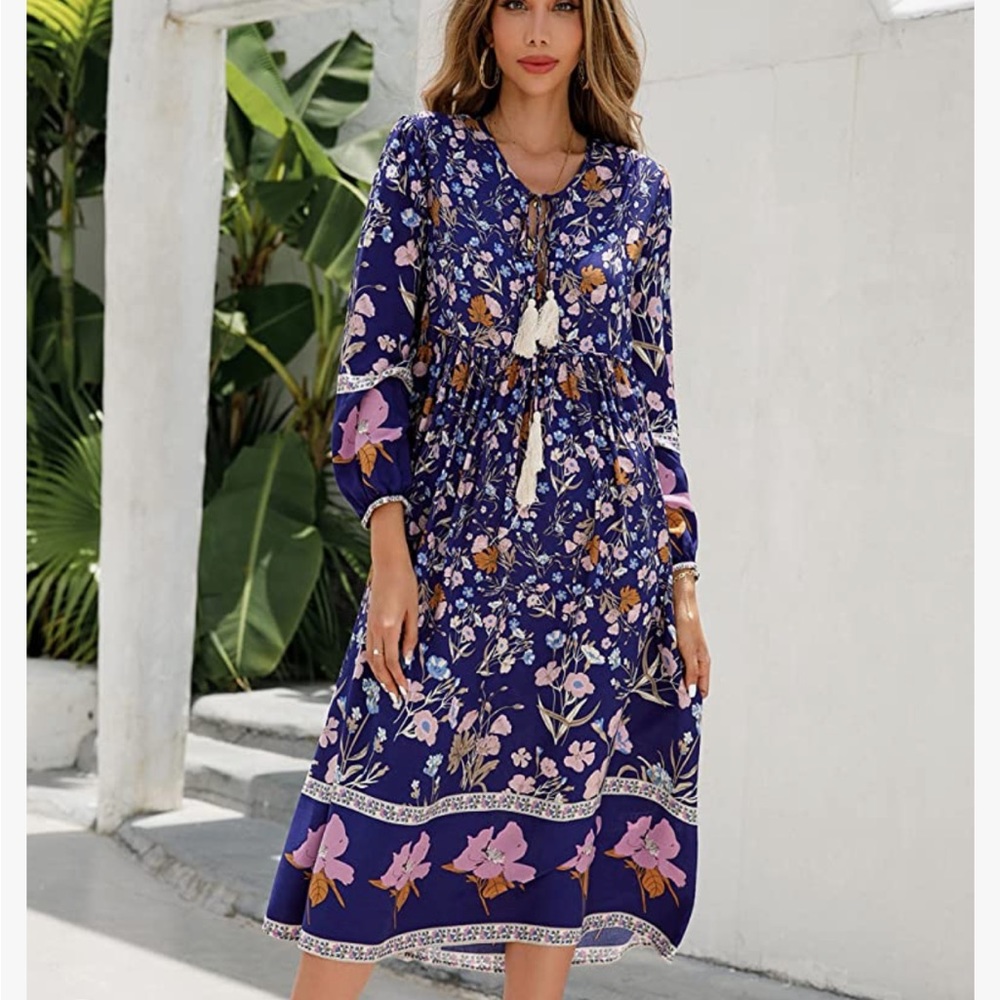 R. Vivimos Midi Boho Dress